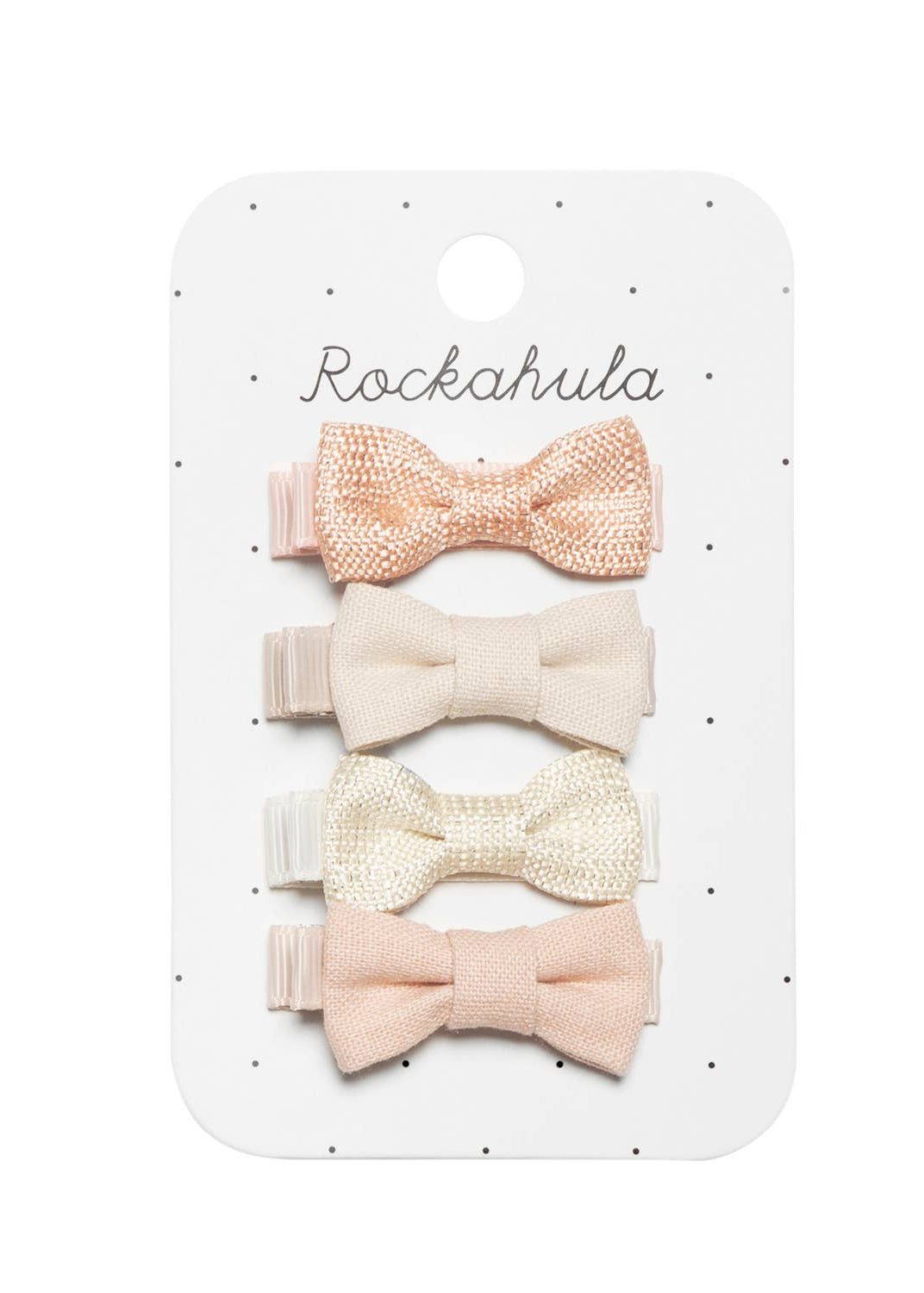 Linen Mini Bow Clips