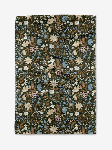 Cottage Meadow Sepia Tea Towel