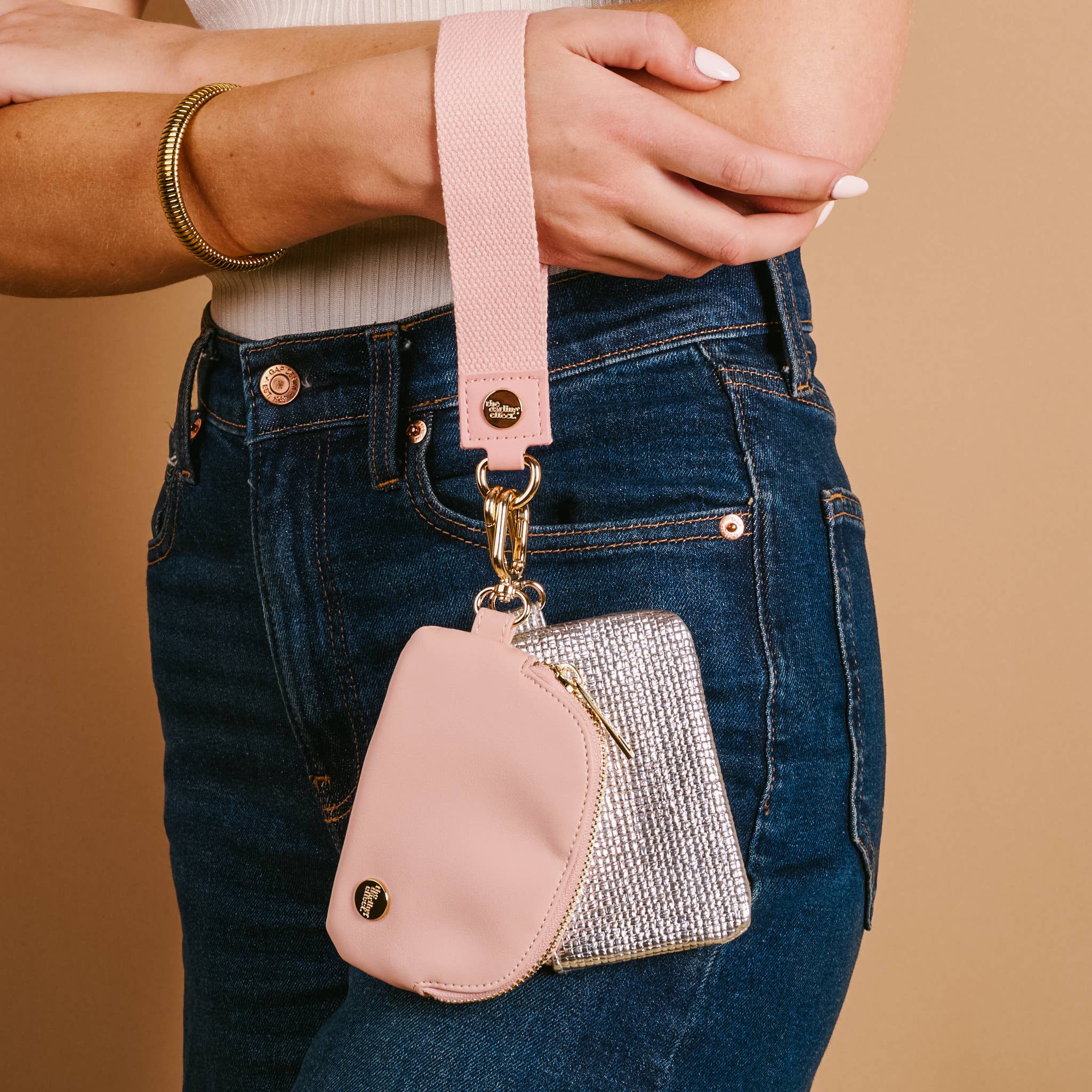 Dynamic Duo Pouch Luxe Wristlet-Rosé All Day