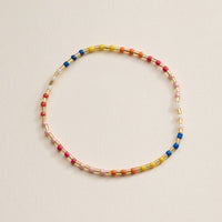 Beaded Heart Charm Stretch Bracelet