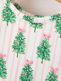 Christmas Pink Tree Twirl Dress