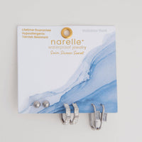 Waterproof Rectangle Hoop Earring Trio