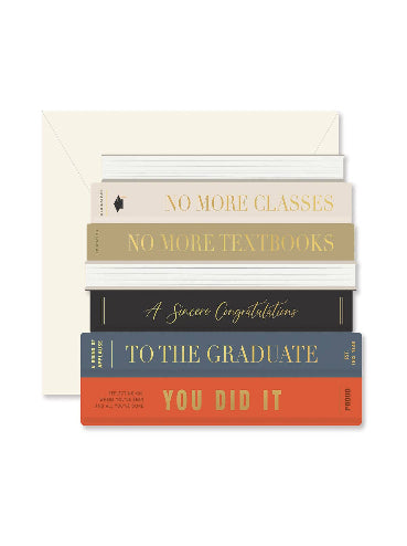 Graduation Books Greeting Card