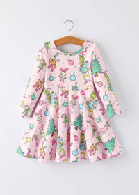 Pink Christmas Character Dress