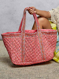 Floral Quilted Tote