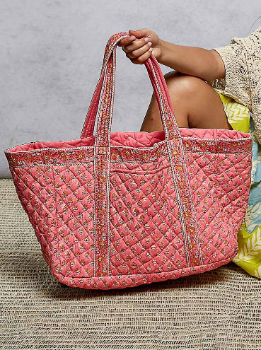 Floral Quilted Tote