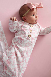 Newborn Fancy Frills Knot Gown & Hat Set