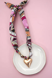 HANDMADE SCARF CHARM NECKLACE