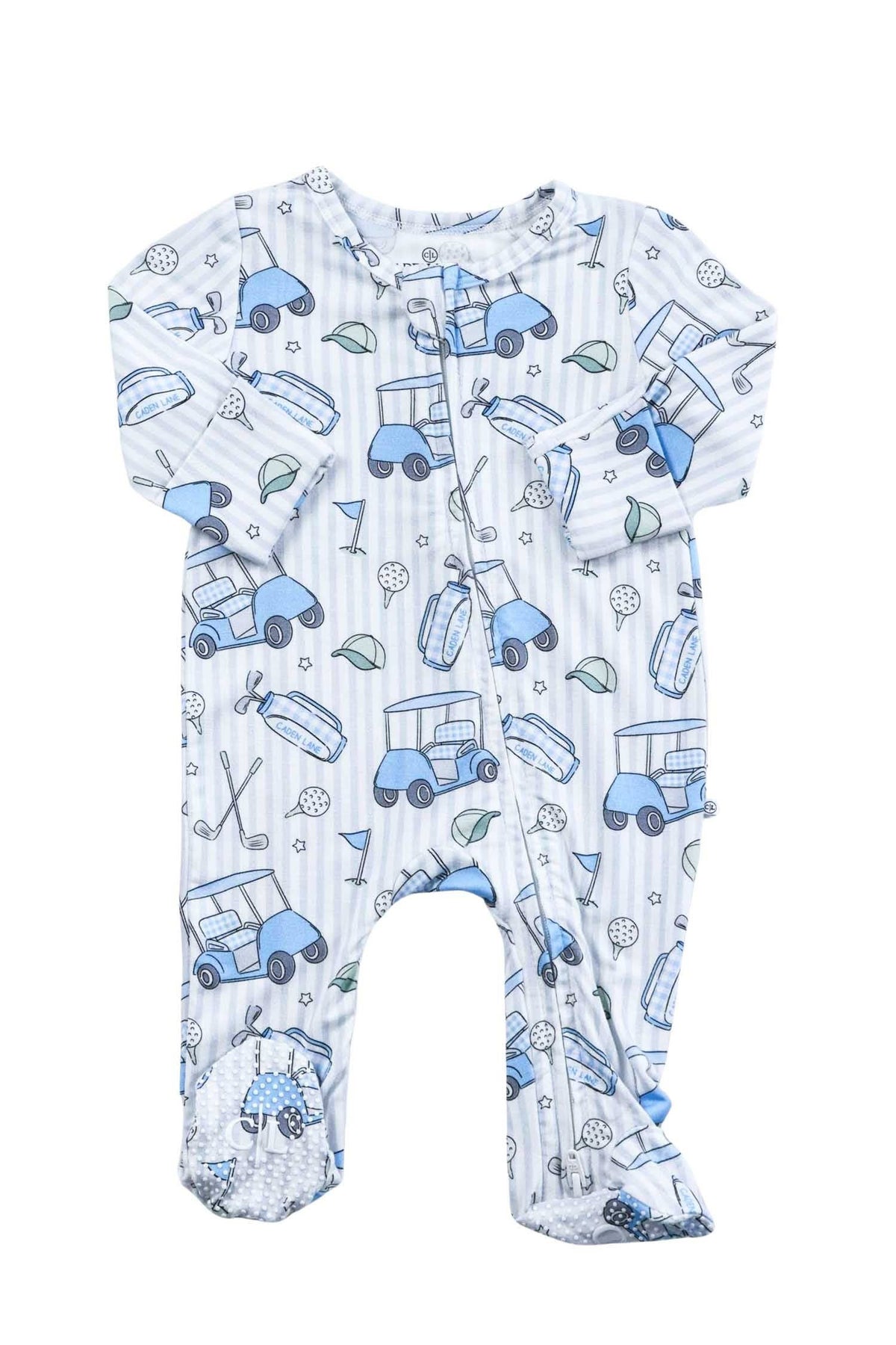 Caddie Crew Blue Zipper Footie