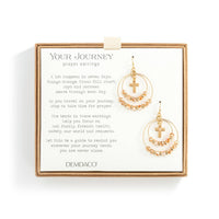 Champagne Beaded Prayer Earrings