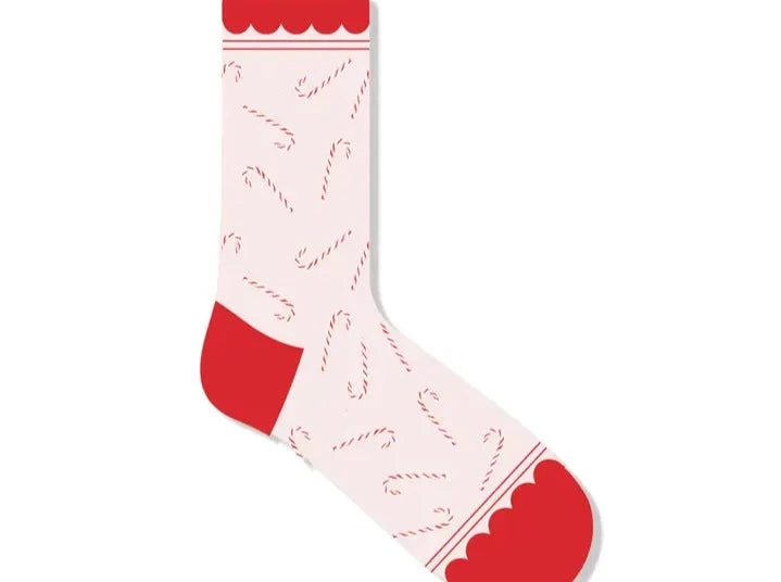 Whimsy Candy Cane Socks