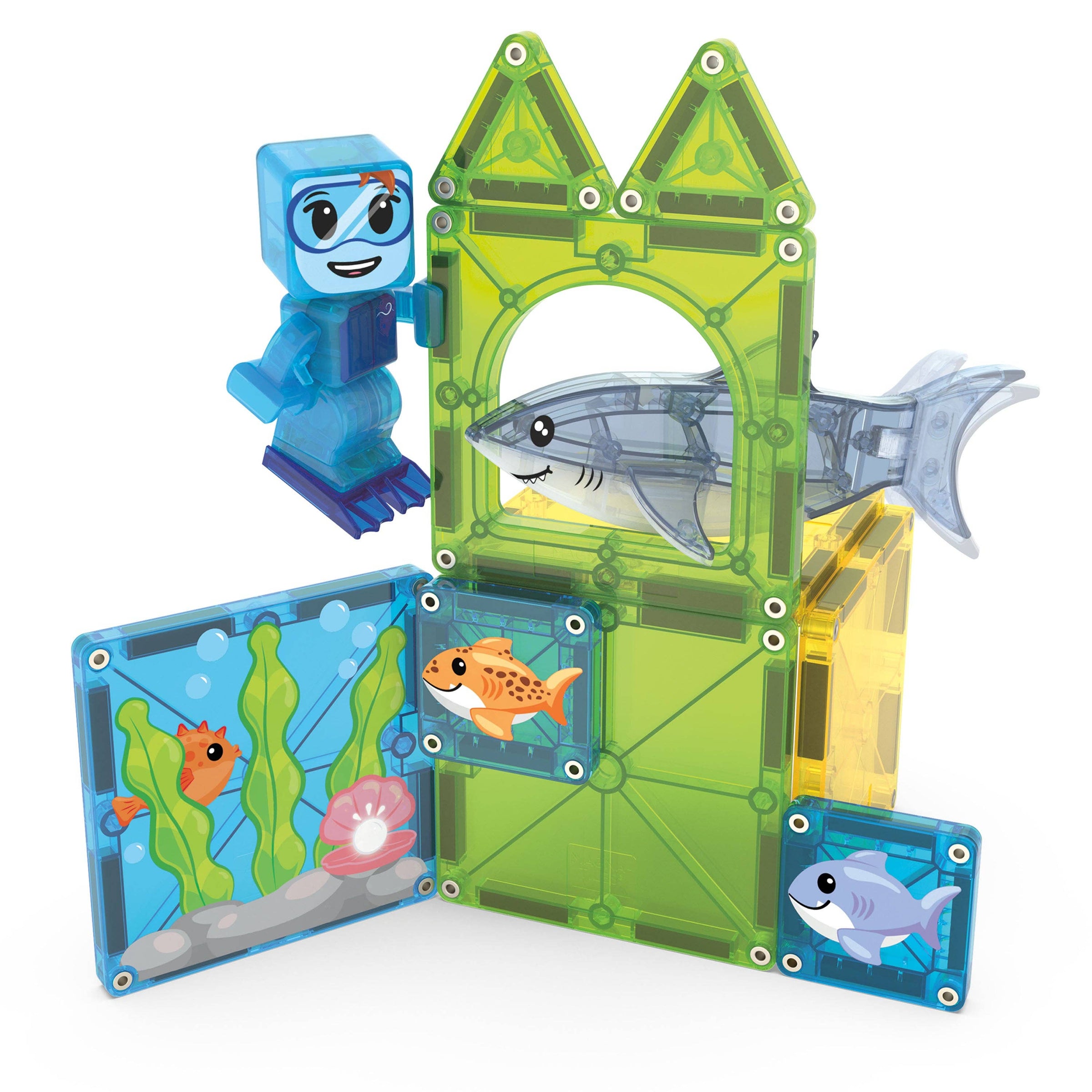 Shark Dive Magna-Tiles Set