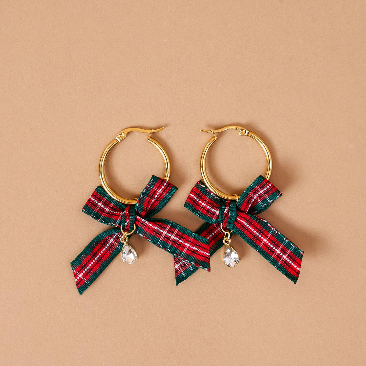 Dressed in Plaid Hoop Earrings