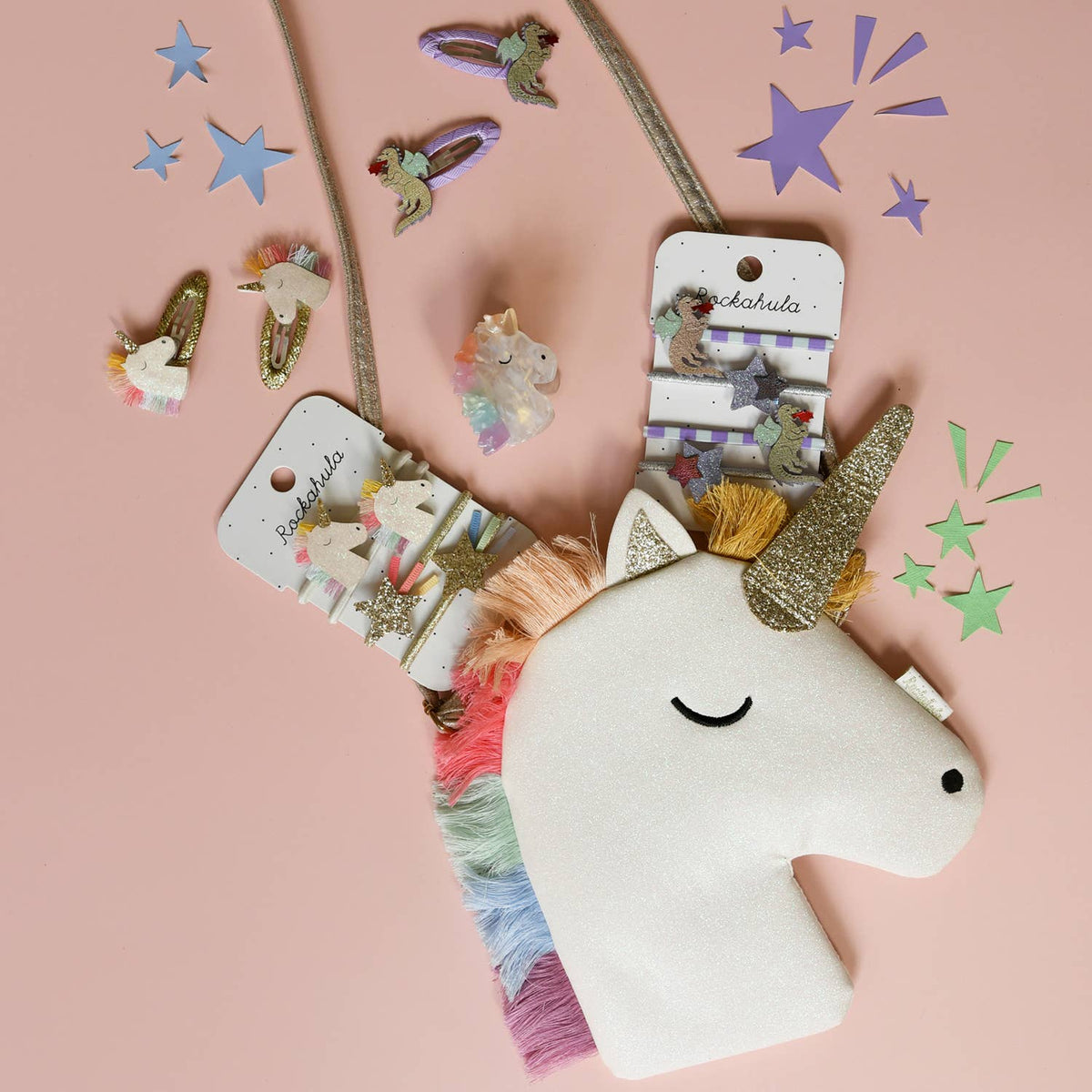 Rainbow Unicorn Hair Clips
