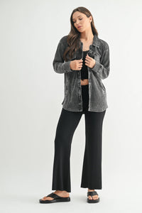 Black Willow Waffle Jacket