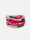 Vibrant Beaded 10 Strand Stretch Bracelets