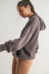Espresso Waffle Knit Hoodie