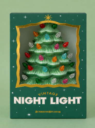 Vintage Tree Night Light | Green