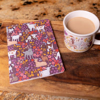 Goats & Flowers Stitched Notebook