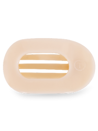 Round Flat Hair Clip | Small | Almond Beige