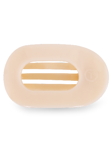 Round Flat Hair Clip | Small | Almond Beige
