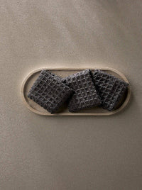 Charcoal Waffle Washcloth Set