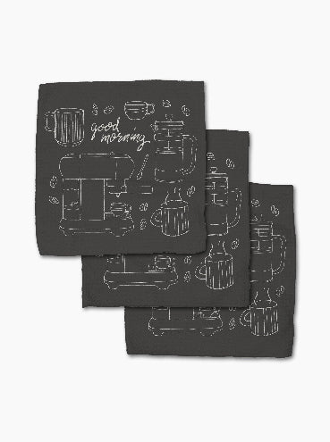 Good Morning Coffee Dishcloth Set