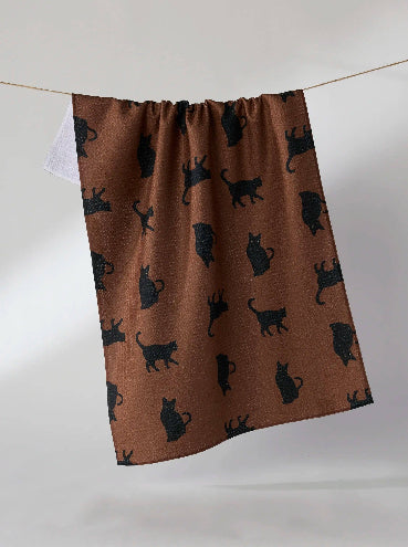 Witch's Cat Tea Towel