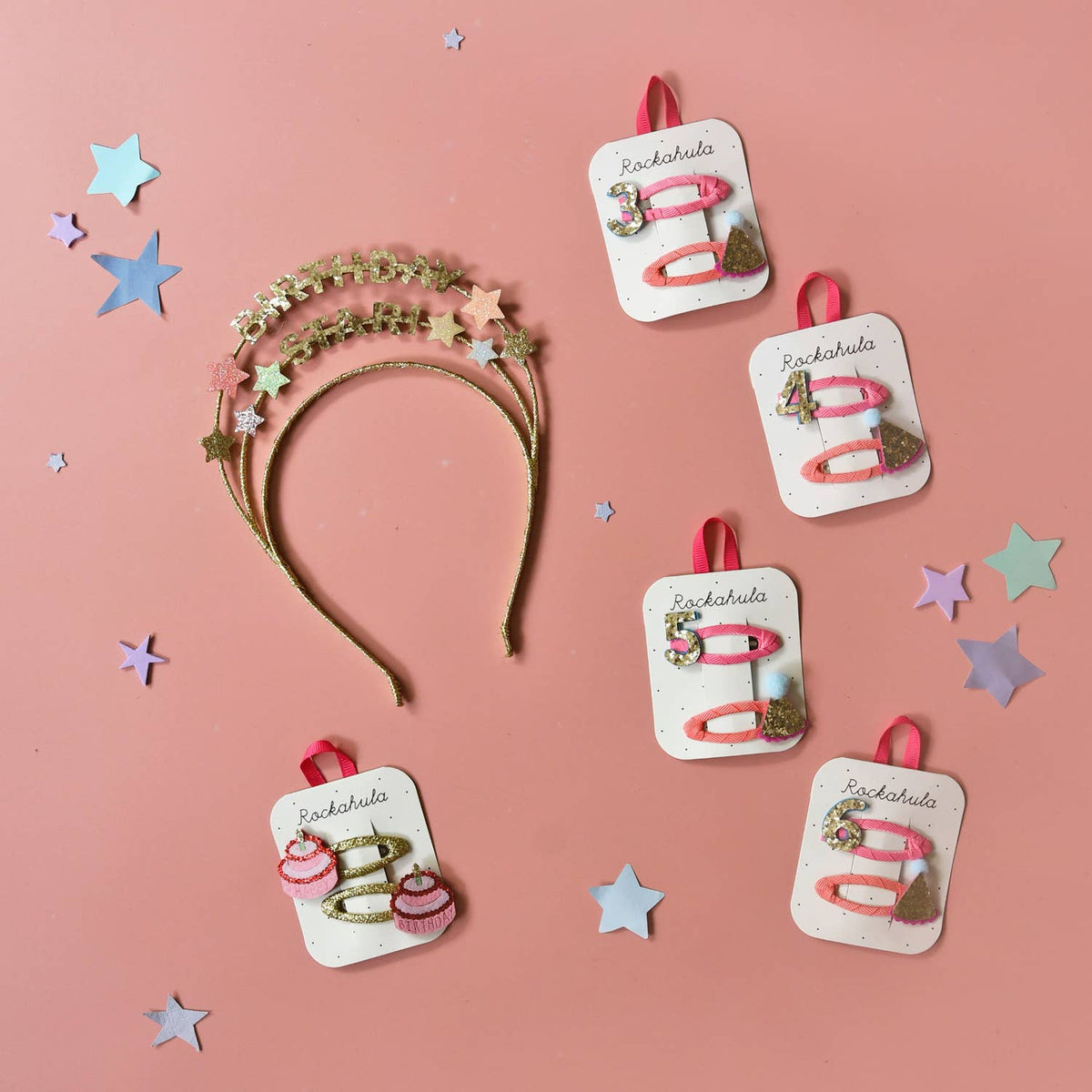Birthday Cake Hair Clips