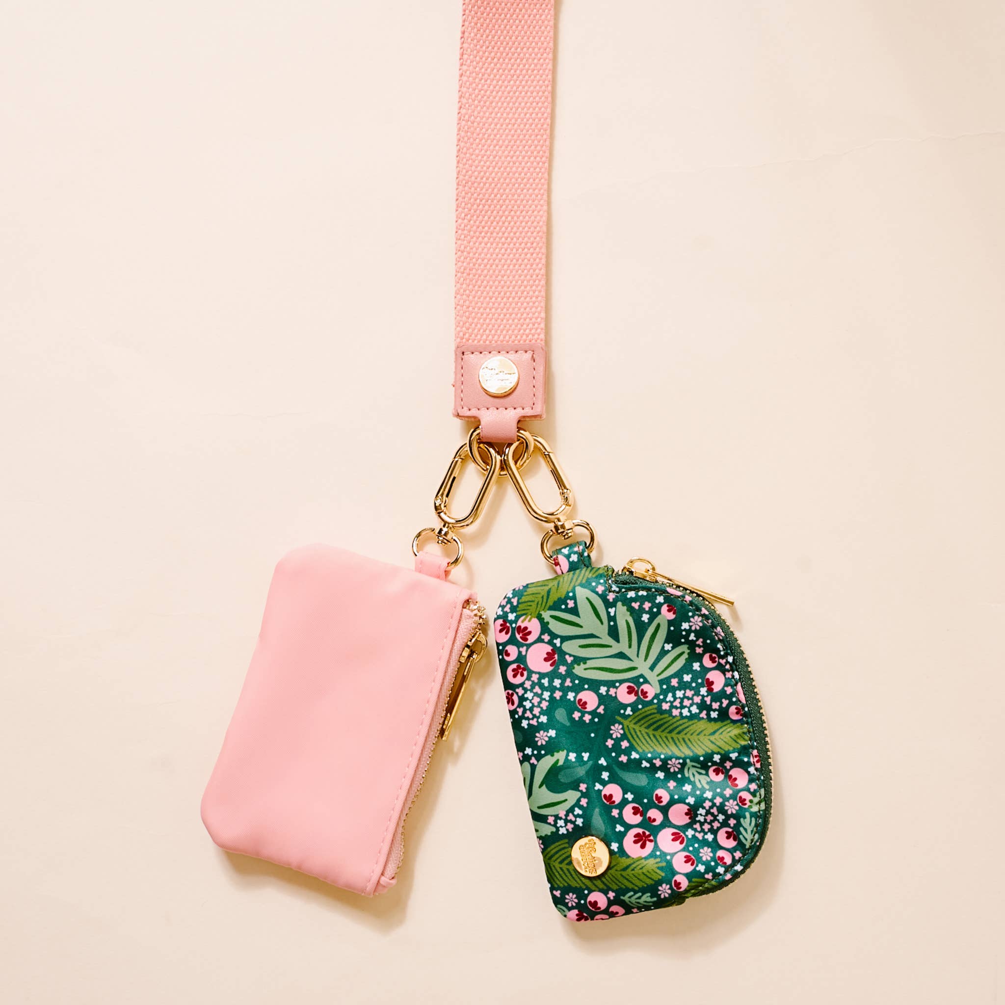 Dynamic Duo Pouch Wristlet-Jolly Sprig