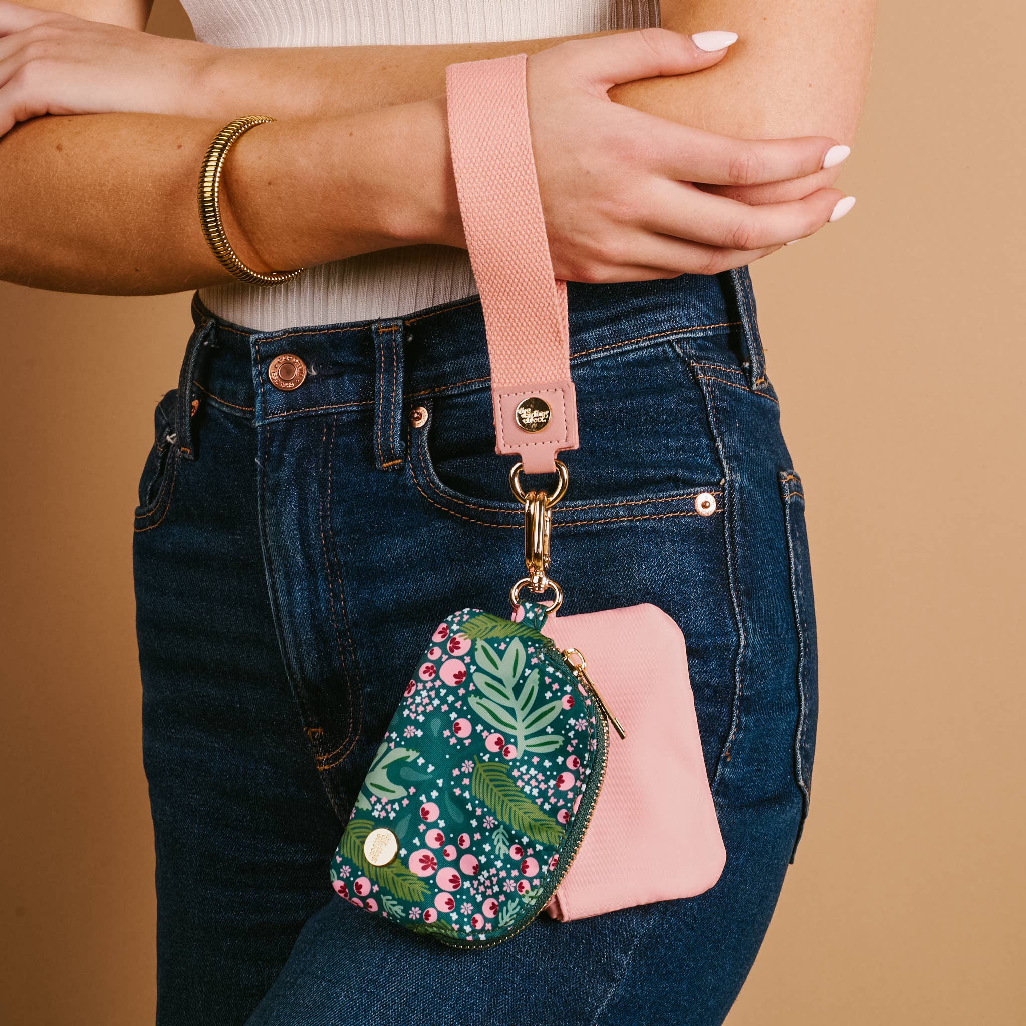 Dynamic Duo Pouch Wristlet-Jolly Sprig