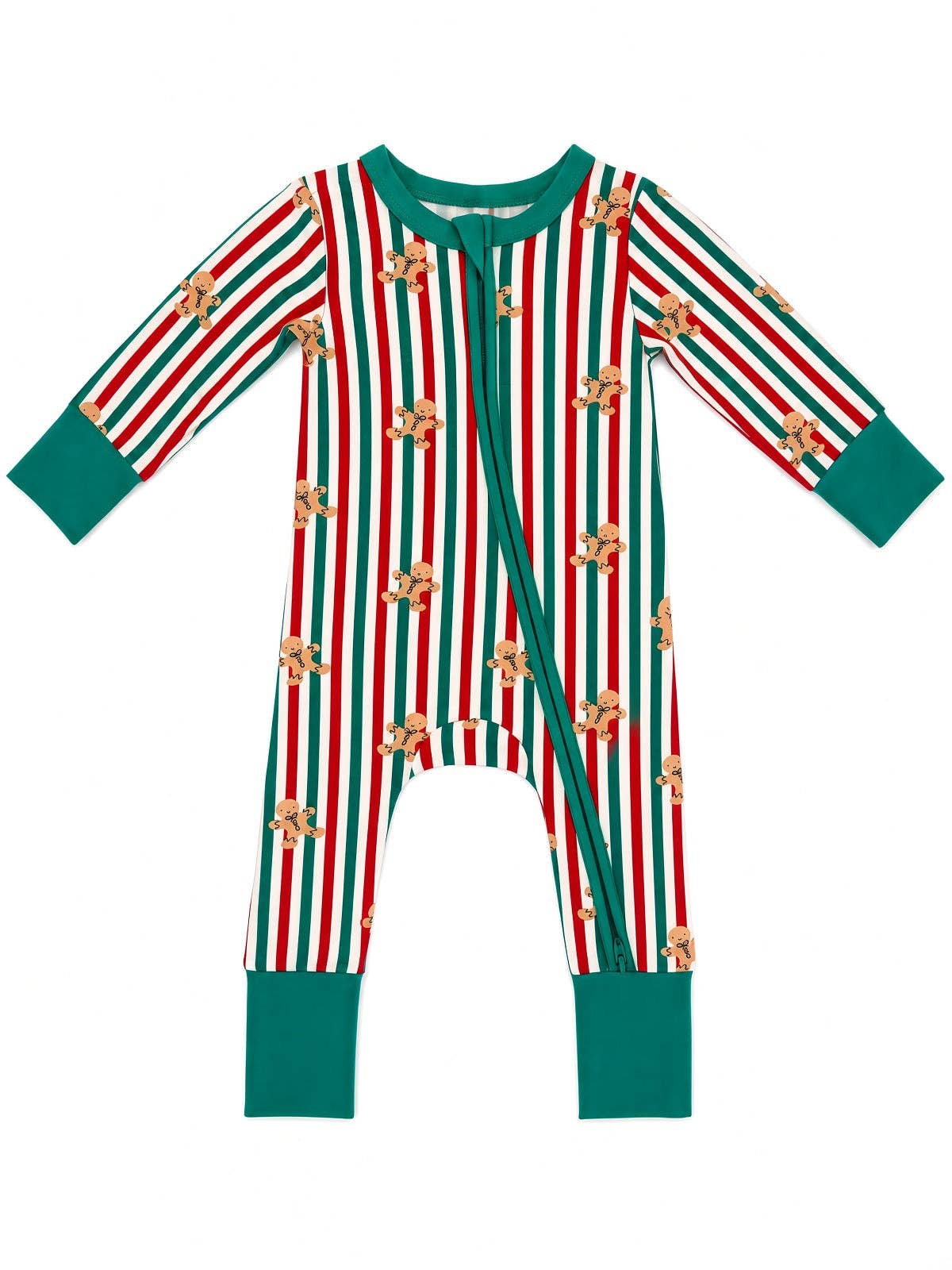 Gingerbread 2-Way Zip Romper