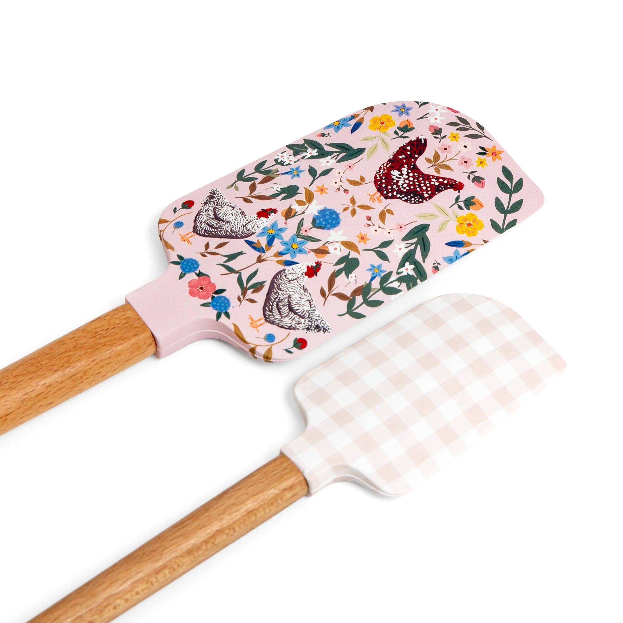 Chicken & Flowers Silicone Spatulas