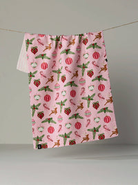 Pink Tidings Luxe Kitchen Towel