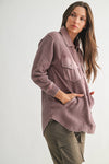 Rose Taupe Waffle Jacket