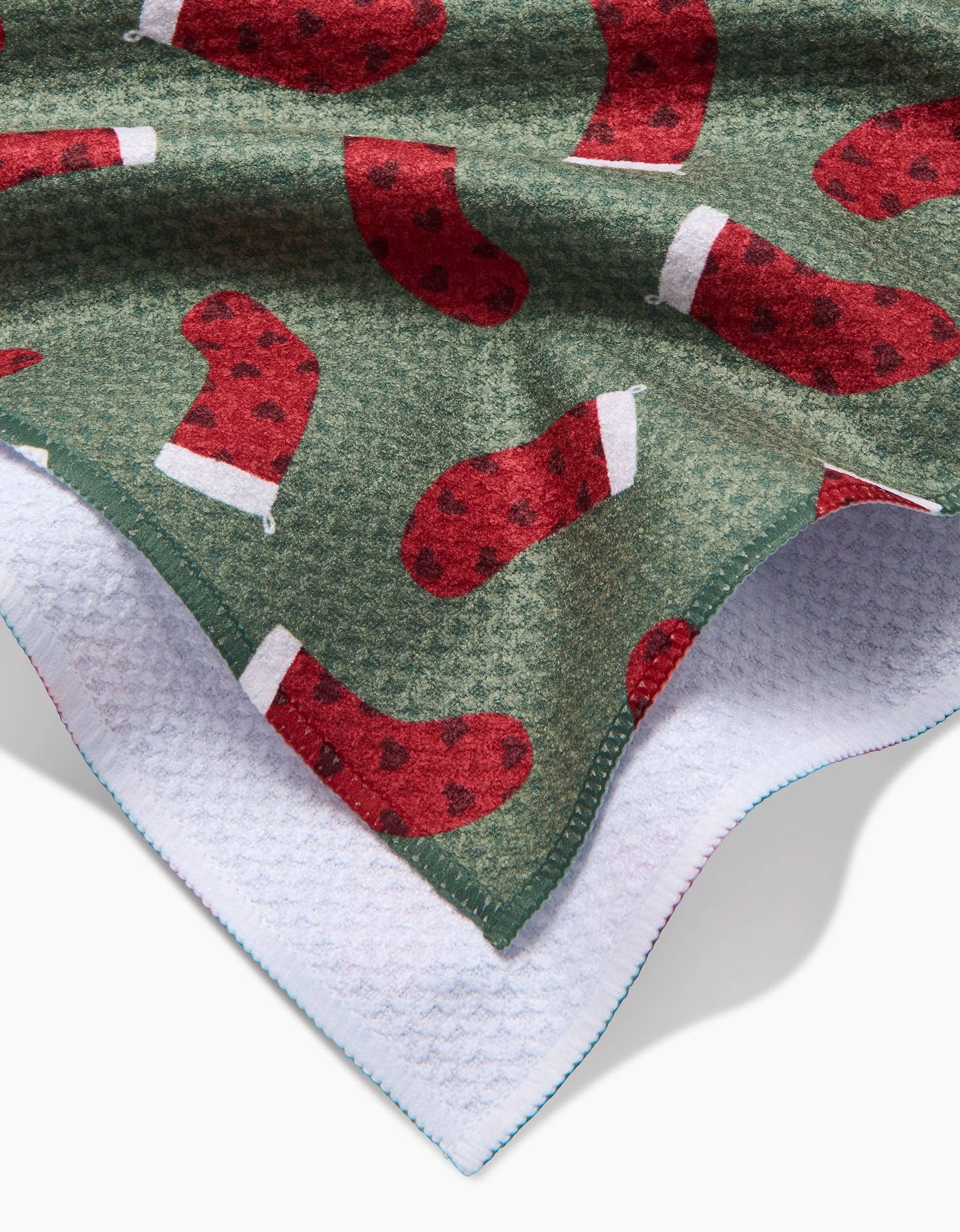 Heart Stockings Tea Towel