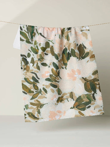 Painted Blossoms Tea Towel