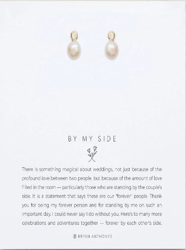 By My Side Pearl Stud Earrings
