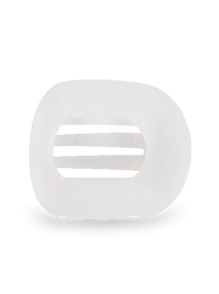 Round Flat Hair Clip | Medium | Coconut White