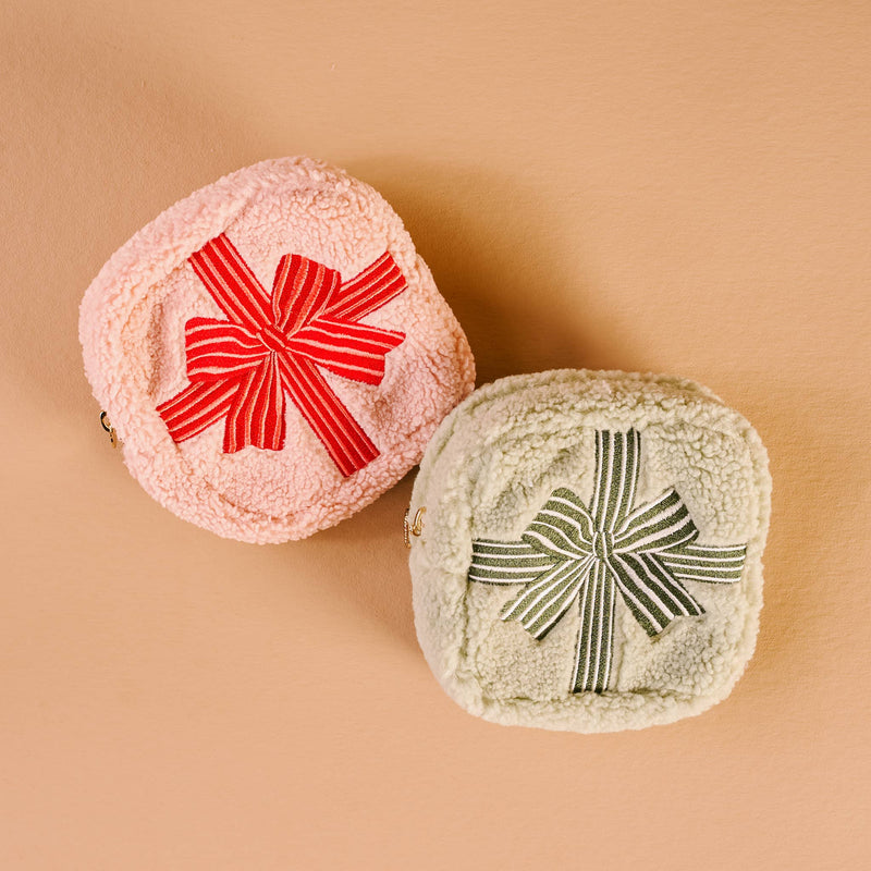 Teddy Green Bow Pouch