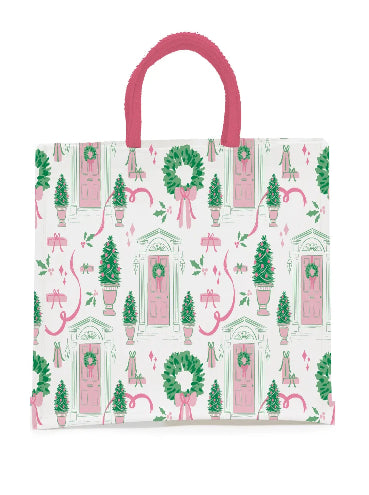Market Pink Christmas Tote
