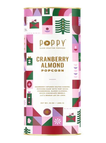 Cranberry Almond Popcorn - Holiday Cylinder