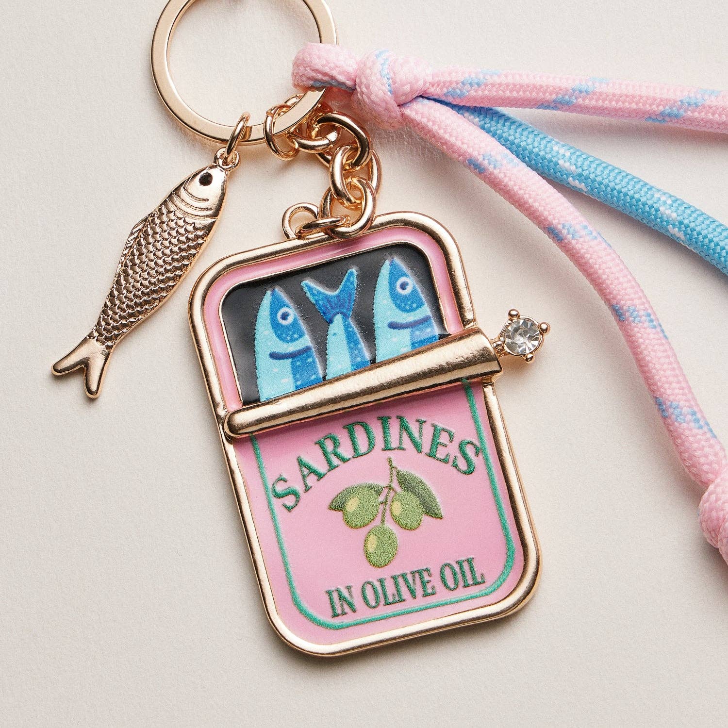 Sardine Tin Keychain Pink
