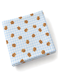 Blue Teddy Picnic Swaddle