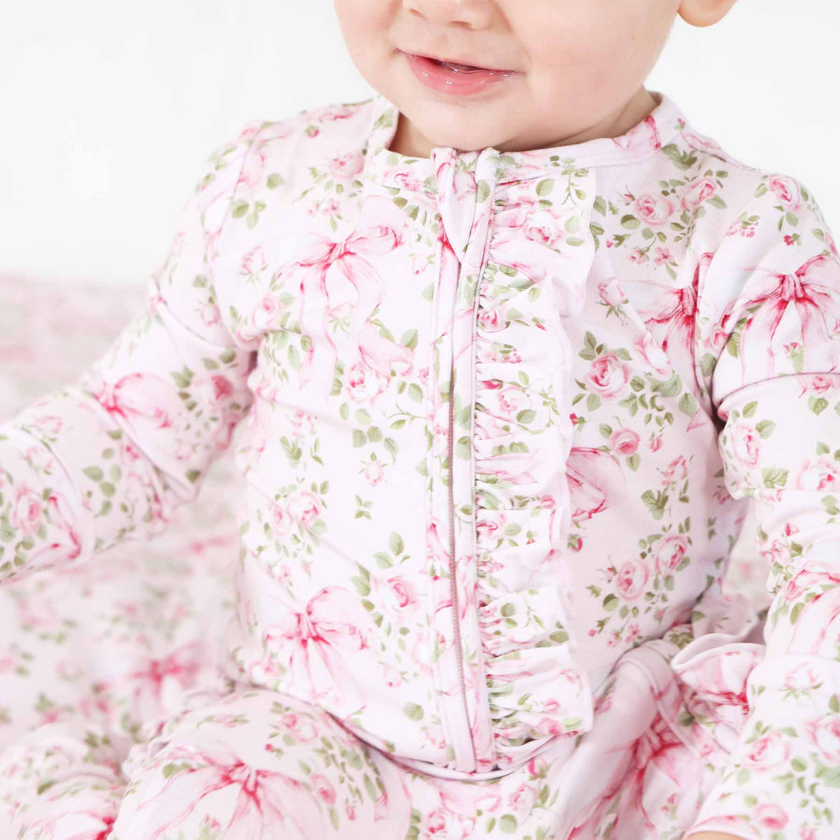 Bows in Bloom Ruffle Footie