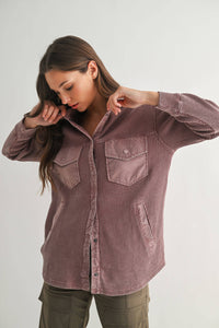 Rose Taupe Waffle Jacket