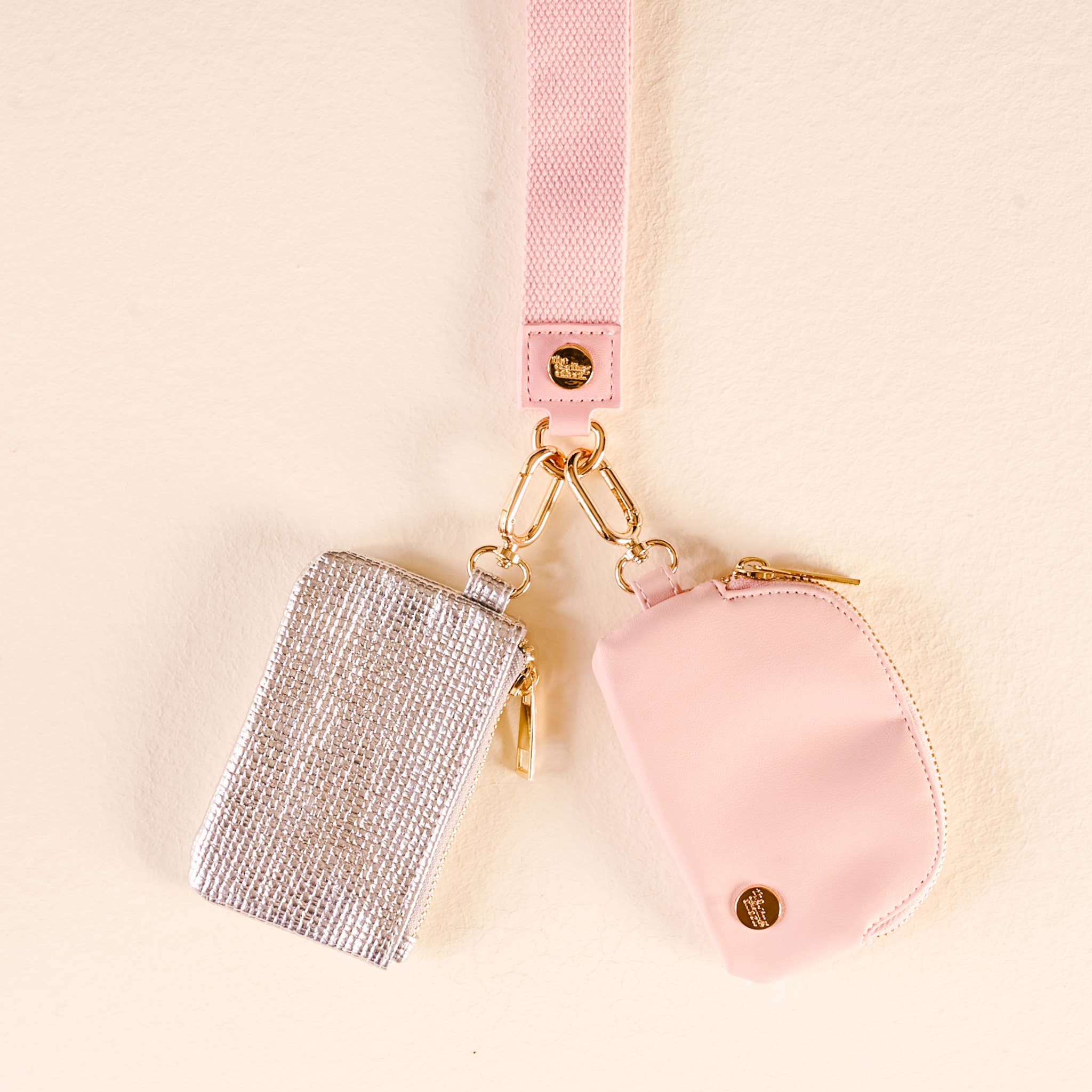 Dynamic Duo Pouch Luxe Wristlet-Rosé All Day