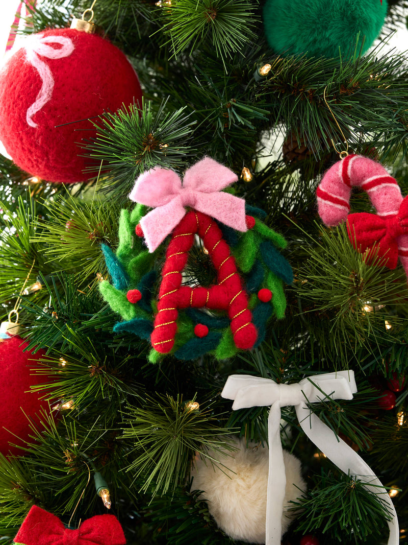 Initial Wreath Ornaments