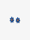 Blue Flower Post Earrings