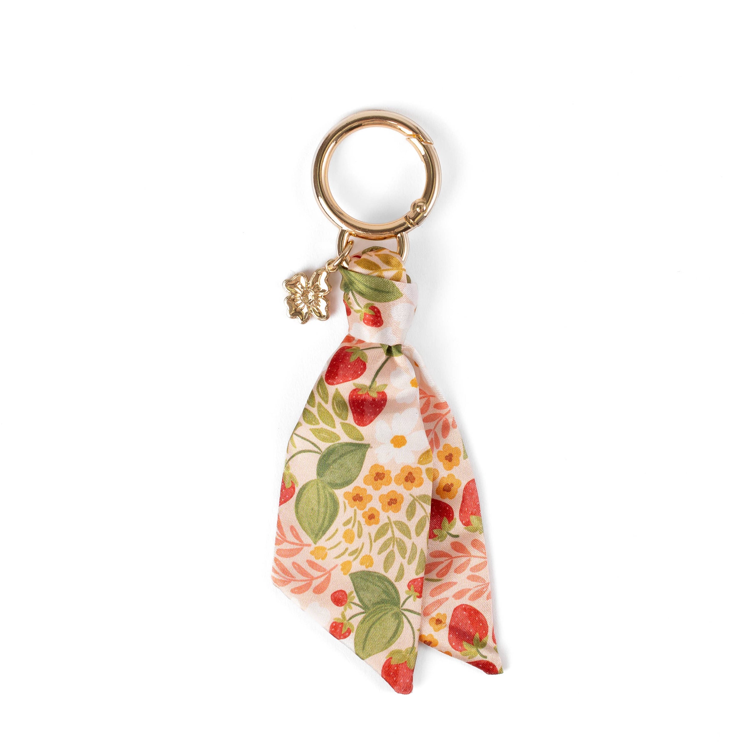 Floral Satin Keychain